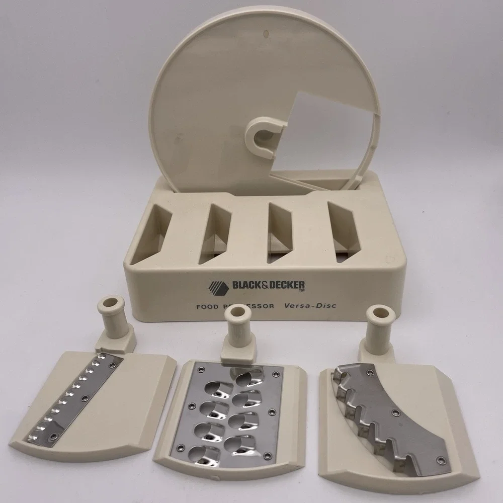 RARE Vtg GE AD1 Versa-Disc Food Processor Accessory Kit *Labeled Black & Decker*
